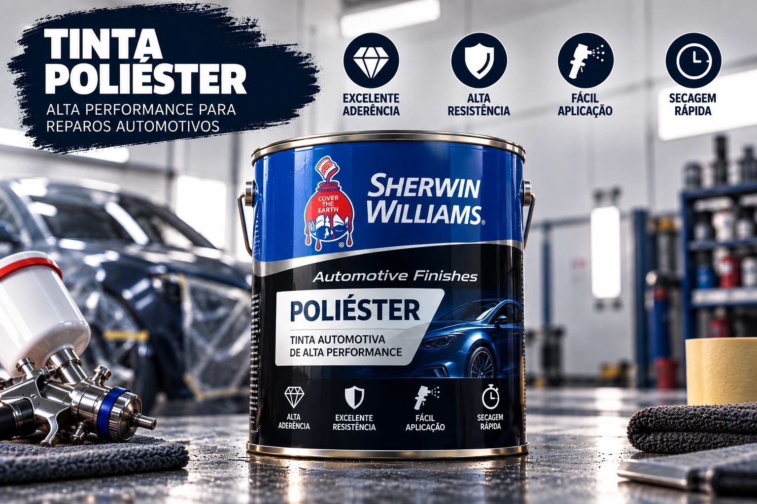 Exemplo de tinta poliéster automotiva