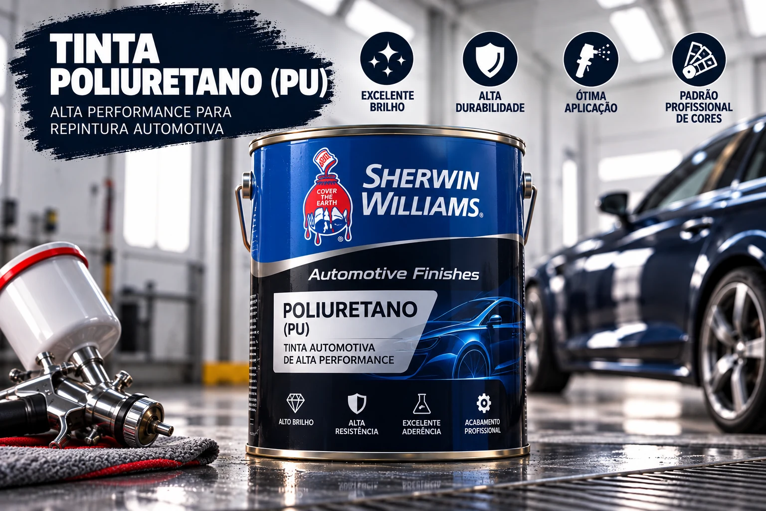 Exemplo de tinta poliuretano automotiva
